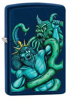 Zippo Navy Matte Sea King, Windproof Lighter, Blue