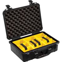 Pelican 1500 Case With Padded Divider Set (Black)
