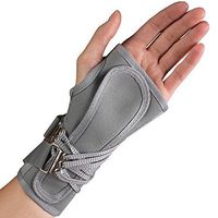 OTC Wrist Splint, Cock-Up Lacing, Canvas, ProChoice, Grey, X-Small (Left Hand)