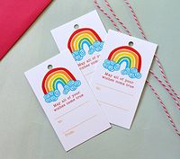 Rainbow Birthday Gift Tags (Set of 12)