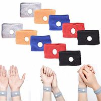 PartyYeah 10-Pack Multicolors Anti Nausea Acupressure Wristbands - Morning Sickness Pregnancy Sickness Motion Sickness Sea Sickness Travel Sickness Natural Motion Sickness