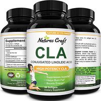Natures Crafts Pure CLA for Weight Loss Burns Fat Fast Boosts Metabolism Preserves Lean Muscle Mass and Extracted from Safflower Oil a Natural Supplement for Women and Men 60 Softgels