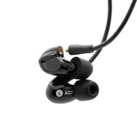 Advanced Model 3 Wired Headphones Hi-Res Earphones Musician IEM with Mic/Remote Detachable MMCX Cables for iOS/Android (Black - Mobile Edition)