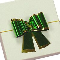 2" Emerald Green Metallic Bow Tie Bows | Quantity: 50