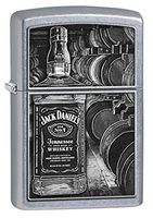 Zippo Lighter: Jack Daniels Bottle and Barrels - Street Chrome 79338