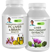 Andrew Lessman PC Liver & Brain Benefits + Liver Anti-Oxidant Extracts Kit: 600 Capsules(360sg+240cp) – Phosphatidyl Choline, Milk Thistle, Artichoke, Curcumin. Supports Healthy Liver & Brain Function