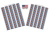 Made in USA! 100 Colorado 1.5" x 1" Self Adhesive State Flag Stickers, Two Sheets of 50, 100 Colorado Sticker Flags Total