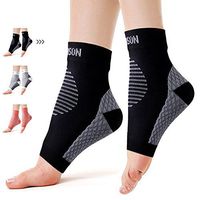 Plantar Fasciitis Sock Compression Foot Sleeves for Men & Women Increase Blood Circulation (Black, X-Large)