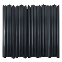 Plastic Drinking Straws Disposable Straws BPA-Free Plain Color Straws Individually Wrapped Straight Party Straws 100 Pack (Black)