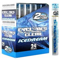 Cyclones Ice Dream Flavor Clear Transparent Pre-Rolled Cones (384 Cones)