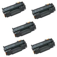 Amsahr Remanufactured Toner Cartridge Replacement for HP CB400A ( Black , 5-Pack )