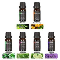 anmas rucci PURE Essential Oils Set for Aromatherapy and Diffuser -Natural Therapeutic Grade Tee Tree,Sweet Orange,Peppermint, Rosemary, Bergamont, Lavender (02set, 6 scents)