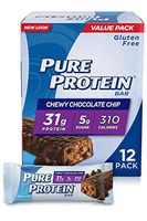 Pure Protein Bars, High Protein, Nutritious Snacks to Support Energy, Low Sugar, Gluten Free, Chewy Chocolate Chip, 2.75oz, 12 Pack