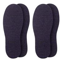 Brand Felt-2 Pair Blue Wool Felt Thermal Winter Insoles, Size 7 UK | Womens US 10 | Mens US 7-7.5