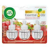 Air Wick Scented Oil Air Freshener, Apple Cinnamon Medley Scent, Triple Refills 3 ea (Pack of 3)