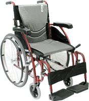 Karman Ergonomic Wheelchair in 16" Seat and Quick Release Axles, Red Frame