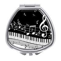 Udoosun Pill Box,Musical Notes Pill Case for Purse Pocket Pill Organizer Decorative Boxes Silver Single Compartment Travel Medicine Tablet Holder Wallet