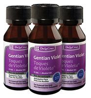 De La Cruz Gentian Violet First Aid Antiseptic Liquid 1 oz (Pack of 3)