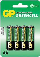 GP Extra Heavy Duty GreenCell Battery AA 4pk