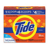 Tide 81244 Powder Laundry Detergent, Original Scent, 20 oz Box, 6/Carton