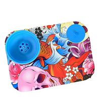 2019 New Design Acrylic Square Round Colorful Shisha Hookah Book with LED Light Portable Hookah