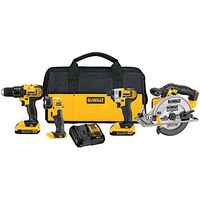 DEWALT 20V MAX Combo Kit, Compact 4-Tool (DCK421D2)