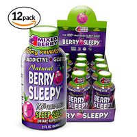 Berry Sleepy: {Mixed Berry Flavor} Sleep Shot with Prebiotics - Keto Friendly Drink - Certified Organic Drinks - All Natural Organic Snack - Vegan Approved - Gluten Free Sleepy Drink 12-Pack (2 oz)