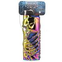 Iridescent Metal Lighter Case for BIC Lighters, Lighter Protector - Skeleton