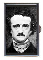 Edgar Allan Poe Horror Author Closeup B&W: Decorative Pill Box