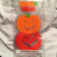Stacked Pumpkins Cello Treat Bags (20) with Ties