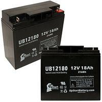 2 Pack Replacement for GS PORTALAC PE12V17 Battery - Replacement UB12180 Universal Sealed Lead Acid Battery (12V, 18Ah, 18000mAh, T4 Terminal, AGM, SLA)