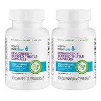 UpSpring Milkflow Fenugreek and Blessed Thistle Capsules for Breastmilk Supply, 200 Count Lactation Supplement Pills