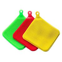 Gotian Silicone Dish Bowl Scouring Pad Magic Cleaning Brush Washing Kitchen Tool, For Kitchen Cleaning Useful !!!- Replace Traditional Nasty Sponge or Rags! (green)