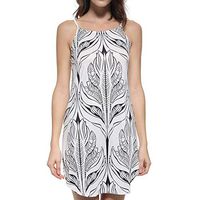 Maxi Dress for Women Long Sleeve, Summer Dresses for Girls 7-8,Women Sleeveless Halter Neck Floral Print Casual Mini Dress White