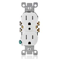 Leviton T5320-WMP 15 Amp 125V Tamper Resistant Duplex Receptacle, 10-Pack, White