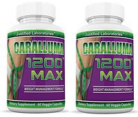 Caralluma 1200 Max Weight Loss Appetite Control Fat Reduction All Natural 1200 MG 2 Bottles