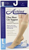Activa Ultra Sheer 9-12 mmHg Knee High Socks, Suntan, Size B
