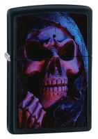 Zippo Black Matte Grim Reaper Lighter