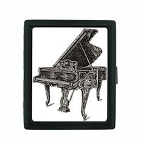 Perfection In Style Metal Cigarette Case Vintage Musical Instruments Design 003