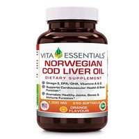 Vita Essentials Norwegian Fish Oil Orange Softgels, 1000 Mg, 250 Count