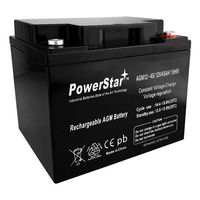 POWERSTAR 12V 45AH Fire Alarm Battery Replaces 40ah, 42ah or 50ah