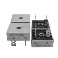 Taiss / 4Pcs KBPC2504 400V 25A AC to DC Full Wave Single Phase Metal Housing Bridge Rectifier (Warranty 1 Years) KBPC25-04