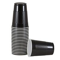 JAM PAPER Plastic Party Cups - 16 oz - Black - 20 Glasses/Pack
