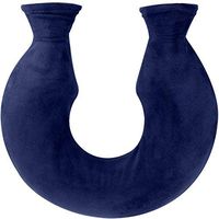 OLizee 1.6L U-Shaped Neck PVC Odour Free Hot Water Bag with Fleece Cover and Clamp (Blue)