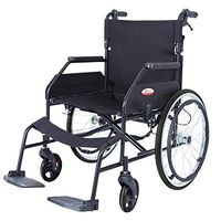 LBYMYB Wheelchair Travel Chair Aluminum Alloy Elderly Disabled Trolley Stroller Light Transport Folding Portable Wheelchair