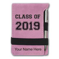 Mini Notepad, Class of 2019, Personalized Engraving Included (Pink)