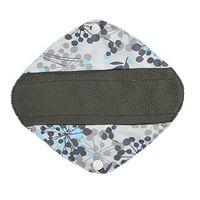 8 Inch Charcoal Bamboo Mama Cloth/ Menstrual Pads/ Reusable Sanitary Pads / Panty Liners (Silver)