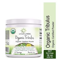 Amazing India USDA Certified Organic Tribulus Powder 16 oz-Raw,Vegan Plant-Based Nutrition Supports Men's Reproductive Health, Promote Lean Muscle Mass, Supports Heart