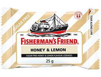 Fisherman's Friend Sugar Free Refreshing Honey & Lemon Flavor Cough Lozenges, 25g pack, (Pack of 24)