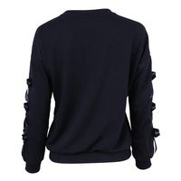 Sweatshirts for Women, Loose Long Sleeve Pullover Solid Color Bow O Neck Casual Sweater Blouse Tops